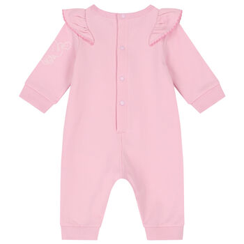 Baby Girls Pink Logo Romper